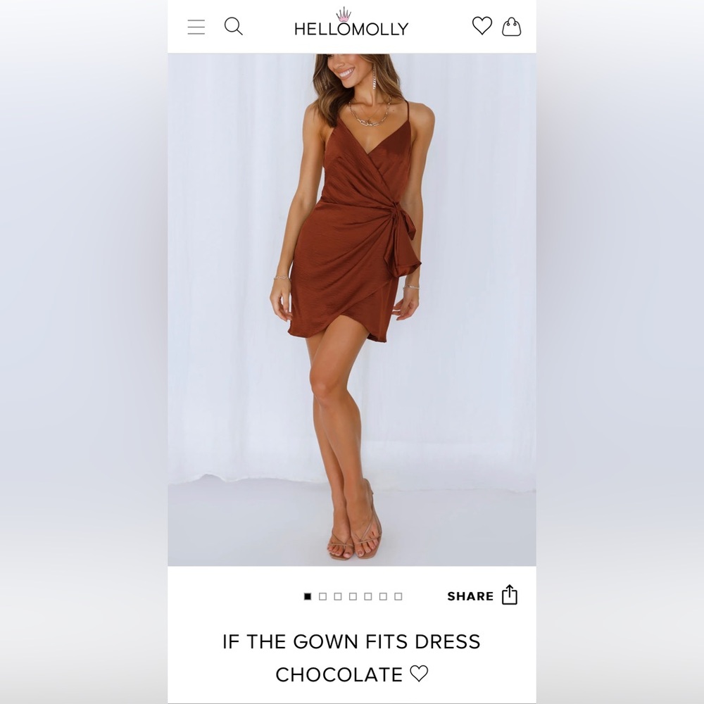 HELLO MOLLY if the gown fits in Chocolate